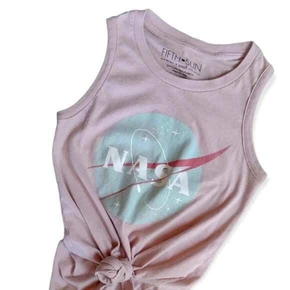 Fifth Sun | Petal Pink NASA Pink Tank Top | Large - Picture 5 of 7
